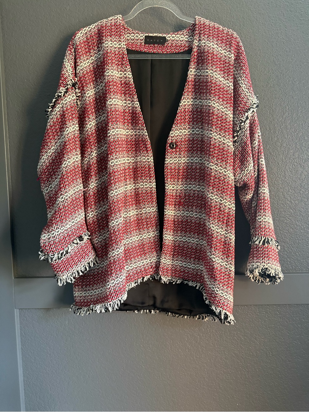 HATCH • Tweed boucle cardigan jacket - one size